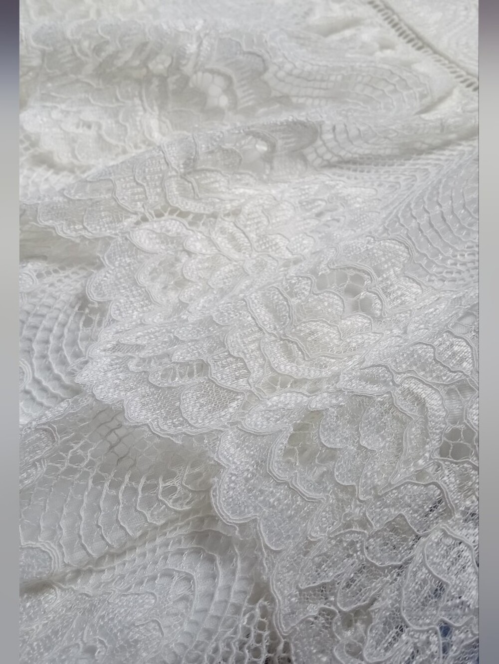 White Teeze Me Junior Womens Ladder Trim Tiered Floral Lace Fit Flare Dress 1/2 - Picture 4 of 11